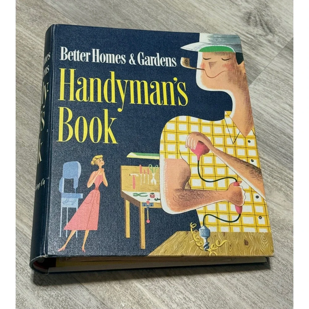 Vintage 1957 Better Homes & Gardens Handyman's Book Ring‎ Binder DIY Guide Retro